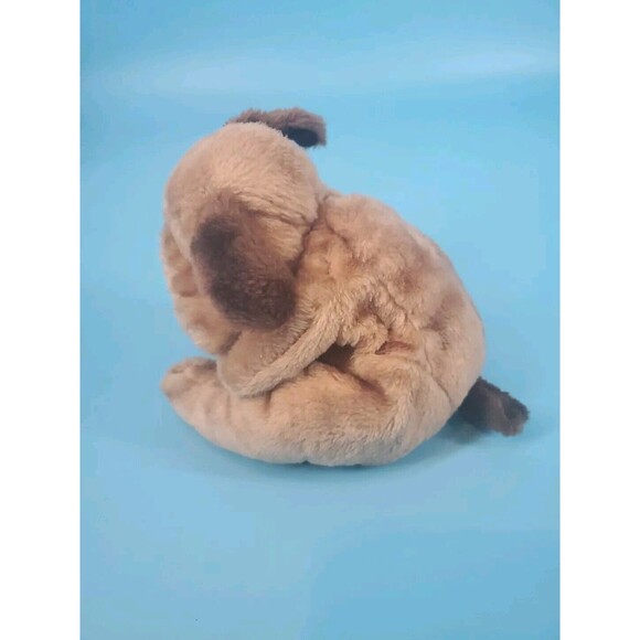 Plush Dog Raffoler 1986  Brown Puppy  Wrinkles Droopy 8"  Stuffed Animal Vintage - Picture 5 of 8